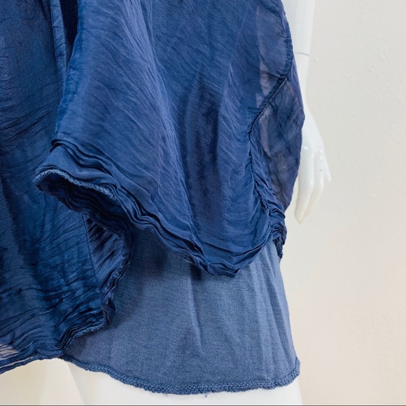 Sofia | Silk Blue Babydoll Dress - Picture 6 of 7